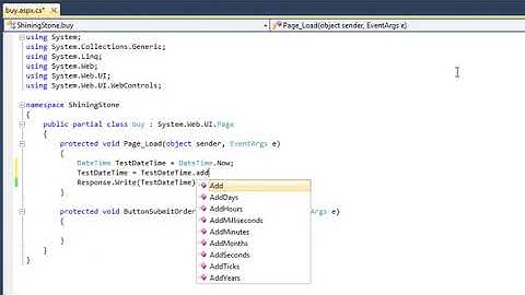 ASP.NET 4.0 Essential Skills Lesson 5-7: Use DateTime variables