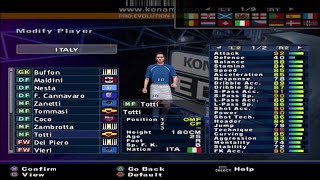 Pes 2 - Itália - Stats