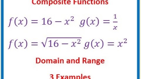 How do you find Domain and Range of Composite Functions 3 Examples MHF4U