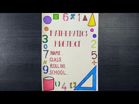 Mathematics Front Page Border Designs || Creative Maths Project Front