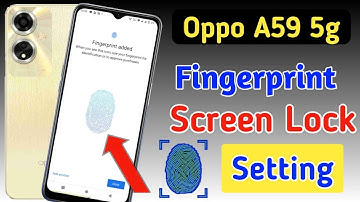 Oppo a59 5g fingerprint screen lock | fingerprint lock setting in Oppo a59 5g | fingerprint sensor
