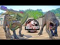 Scorpius REX E750 vs Indoraptor, Baryonyx, Excavaraptor Dinosaurs Fight 🌍 JURASSIC WORLD EVOLUTION