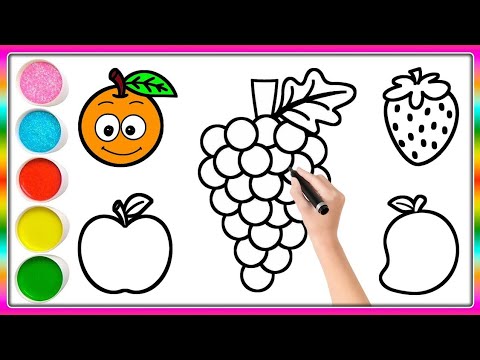 Cute Fruit Coloring Book PNG Transparent Images Free Download | Vector  Files | Pngtree
