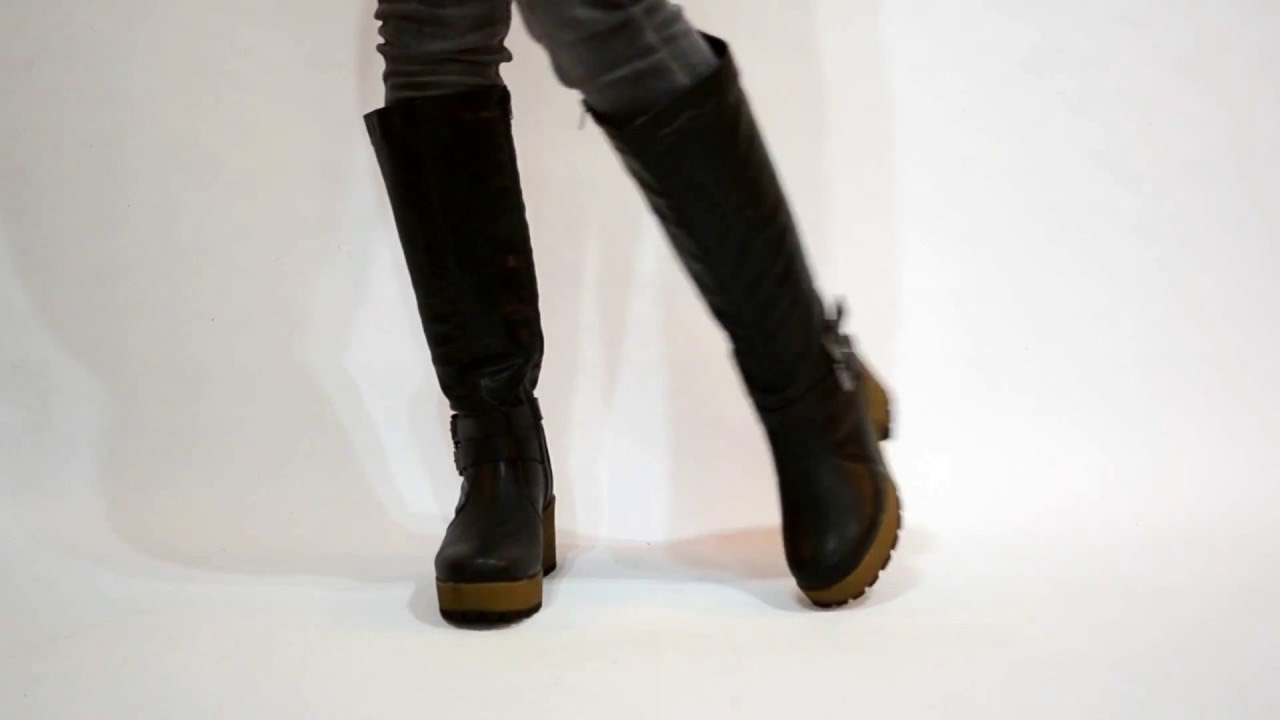 parilla Credo pierna Botas de mujer con terraplén - YouTube