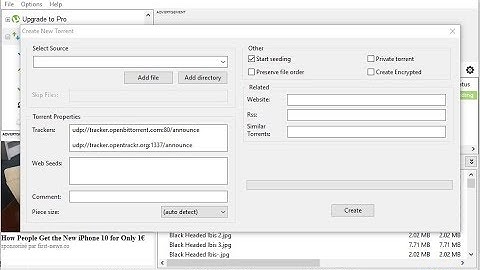 How to Create a Torrent file for sharing your files and folders using Utorrent