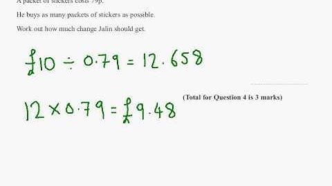 Edexcel GCSE Maths Linear Foundation   P2 Cal   June 2012   Q4