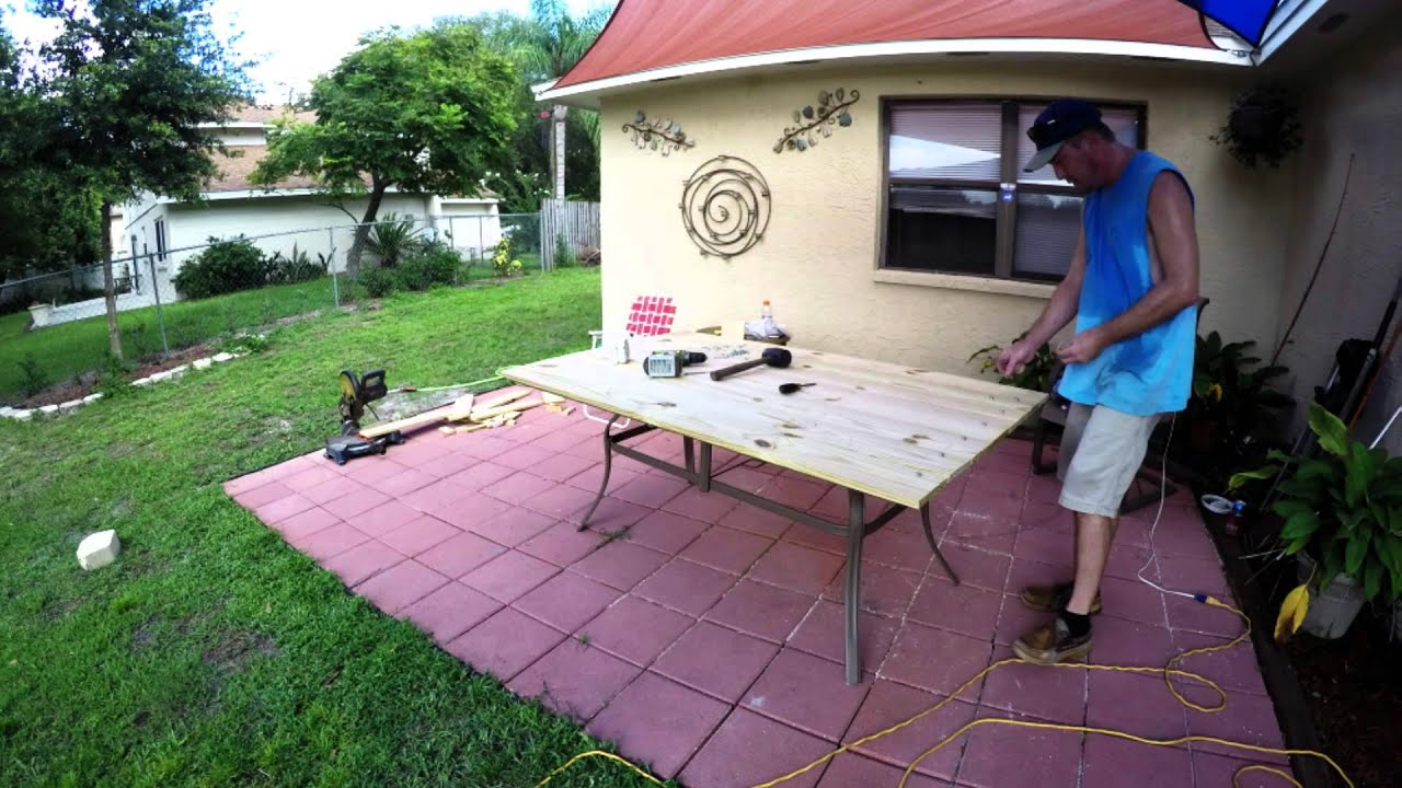 DIY Patio Table YouTube
