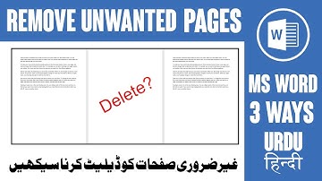 How to Delete Unwanted Pages in MS Word 3 Best Ways 😇  | How to Delete Blank Page in MS Word