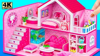 How to Build AMAZING Pink Barbie Dream House Villa from Cardboard (EASY) ❤️ DIY Miniature House