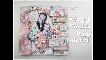 Mixed Media Scrapbooking Page ♡ Layout with Photograph Tutorial ♡ Maremi