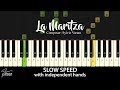 La Maritza - SLOW Easy Piano Tutorial