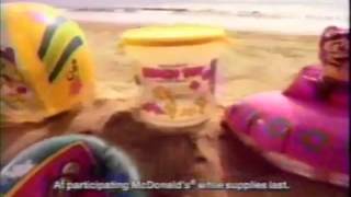 Mcdonalds happy meal beach toys  1990 commercials