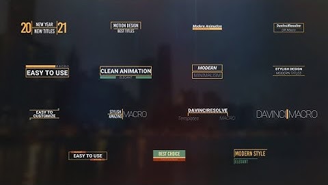 Stylish Lower Thirds DaVinci Resolve Macros