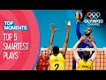 Top 5 Smartest Volleyball Plays ever at the Olympics! | Top Moments