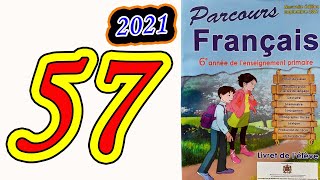parcours français 6ème année primaire 2021 page 57