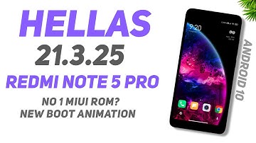 MIUI 12.5 Hellas 21.3.25 - No 1 MIUI Gaming Rom - Redmi Note 5 Pro | Android 10 | New Boot Animation