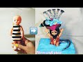 (हिन्दी में)Baby Krishna with Vasudev ji making from doll.