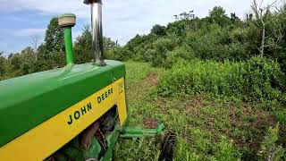 Operating the JD 730, stretching its legs and getting some work done.