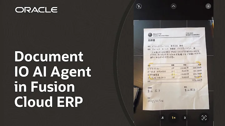 Document IO Agent in Oracle Fusion Cloud ERP: Expanded Demo