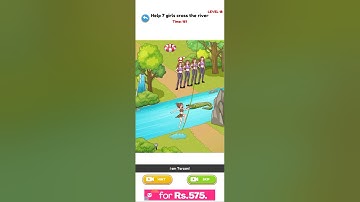 Annoying Puzzle level 18 / Help 7 girls cross the river