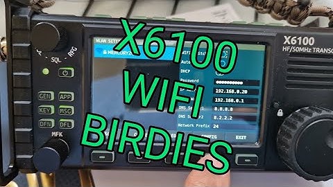 XIEGU X6100 WiFi Birdies
