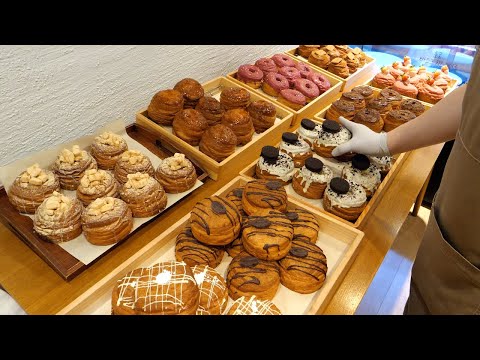 8 kinds of pastry croissant donut cronut - Korean street food