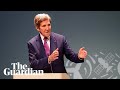 US climate envoy John Kerry delivers presser at Cop28 – watch live