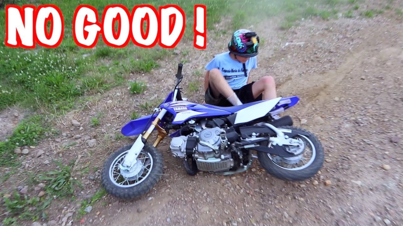 10 Year Old Kid Falls Learning How To Ride A Dirt Bike Braap