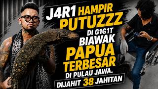 FINGER ALMOST SEVERED AFTER BEING BITTEN BY THE LARGEST PAPUAN MONITOR LIZARD ON JAVA ISLAND. 38 ...