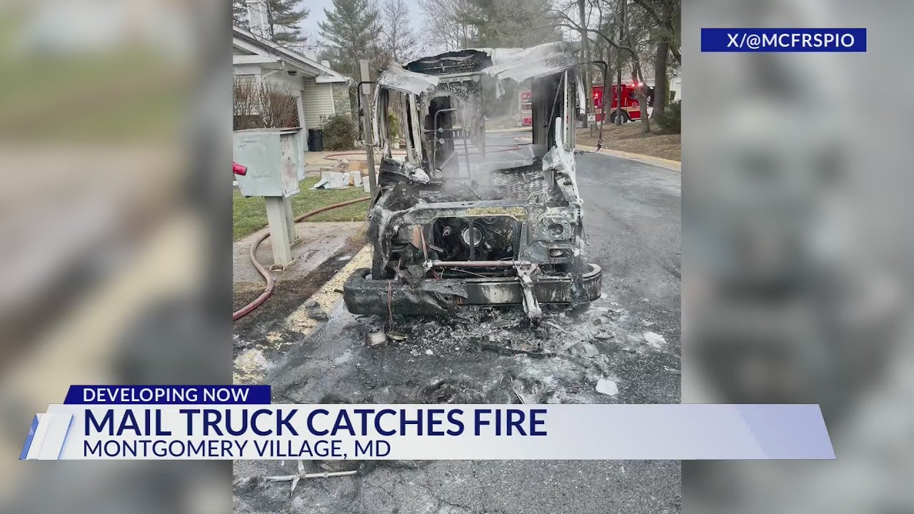 United States Postal Service truck catches fire in Montgomery County ...