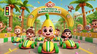 🐒🍌 The Monkey’s Banana Car Race 🚗💨 | Funny Monkey Race| Nursery Rhymes & Kids Songs screenshot 3