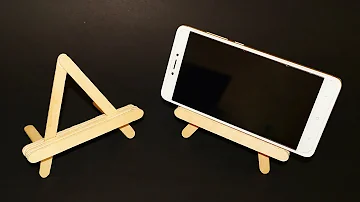 DIY : How to Make Mobile Holder/Stand with Icecream Sticks