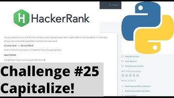 Hackerrank Python | Challenge #25 | Capitalize!
