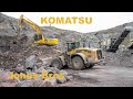 Fuel saving komatsu hb365 and wa500 quarrying operation