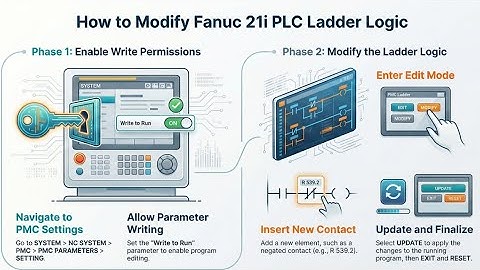 Fanuc 21i: How to force PLC signals. How to modify PLC LADDER logic . (Mori Seiki MSX-500III)