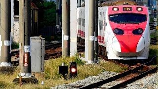 台鐵逆行127次TEMU2000普悠瑪自強號通過竹南站-2019/10/08