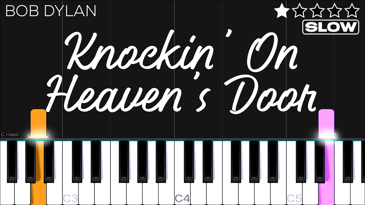 Bob Dylan - Knockin’ On Heaven’s Door | SLOW EASY Piano Tutorial
