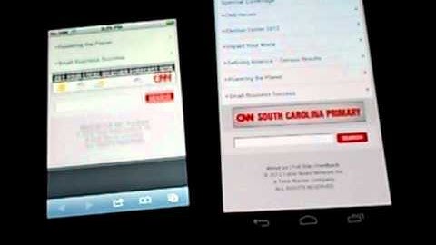 Browser Comparison - Galaxy Nexus vs iPhone 4S