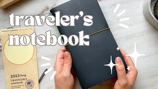 Setting up my Blue Traveler's Notebook!   | Regular Size | Unboxing + Set Up