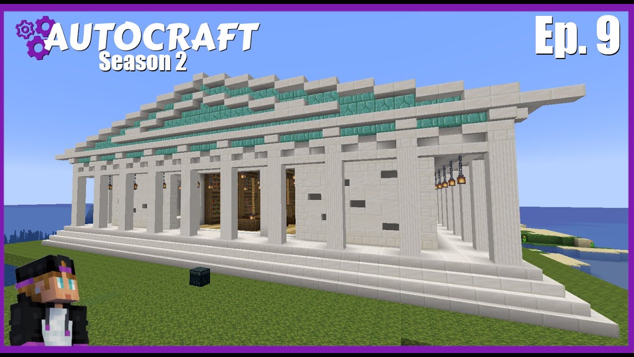 THE GREEK LIBRARY! AutoCraft Season 2 EP 9!