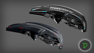 Sci-Fi Drone 02 (Police & Military).  Preview in Unreal Engine.