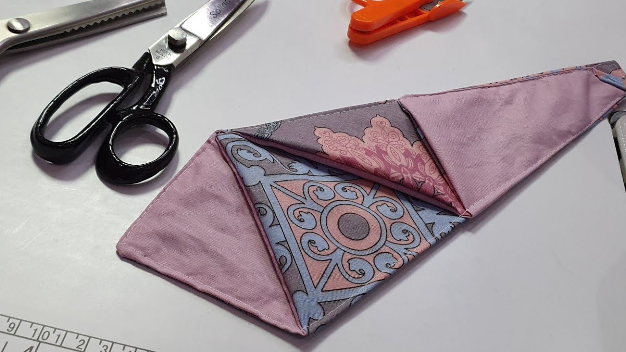 فكره جديده من بواقى القماش عملتها بأسهل طريقه للمبتدأين هنحافظ عالمقص بتاع الخياطه