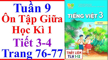 Tiếng Việt Lớp 3 Tuần 9 | Ôn Tập Giữa Học Kì 1 | Trang 76 - 77 | Kết Nối Tri Thức | Tiết 3 - 4