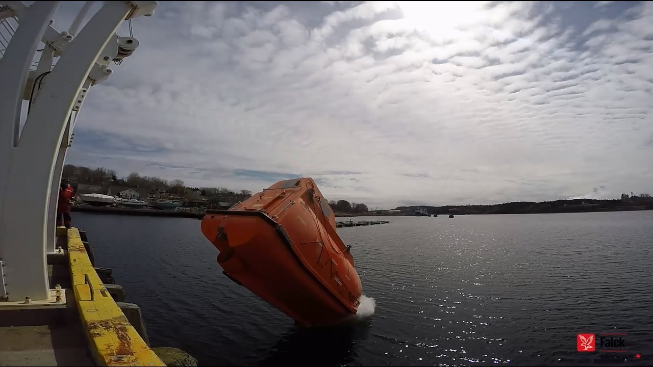 Freefall Lifeboat Training at NSCC - Falck Canada