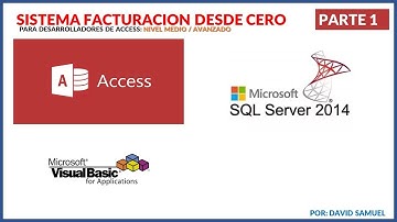 Parte 1   Sistema de facturacion en Access + VBA + SQL Server