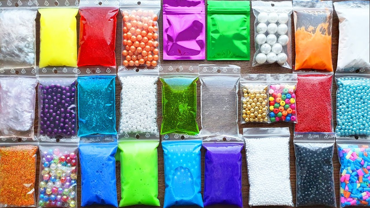 Making Relaxing Crunchy Slime with Bags - Izabela Stress