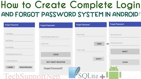 How to Create Complete Registration, Login and Forget Password System in Android?[Teaser]