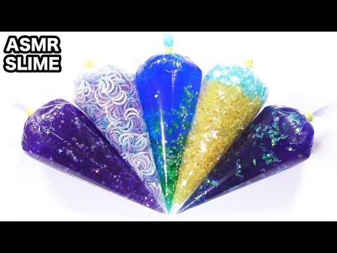 【ASMR】ギャラクシーをイメージした絞り袋スライム【音フェチ】PIPING BAG SLIME【SlimeTube】