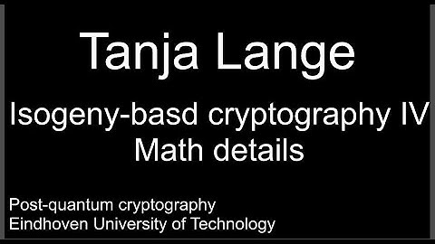 Isogeny-basd cryptography IV - Math details