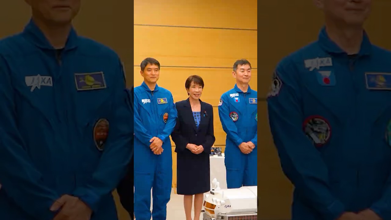 油井亀美也・大西卓哉宇宙飛行士による表敬 高市総理 #shorts